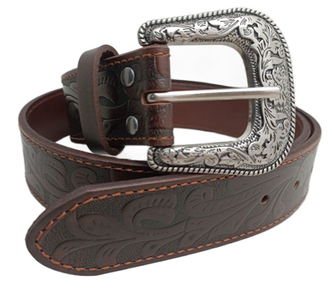 Pilbara Western Children's Dress Buckle Tooled Belt